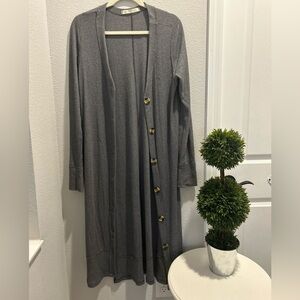 Gray with statement buttons cardigan from free people